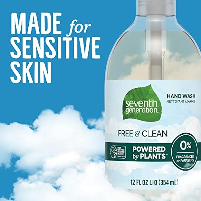 Seventh Generation HAND WASH, FREE & CLEAN UNSCENTED HAND SOAP, 12OZ - Image 5